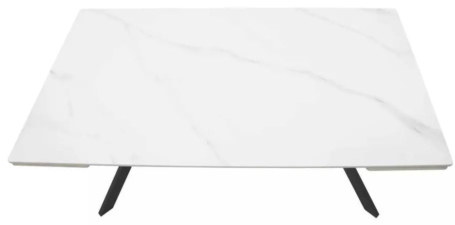Masă de bucătărie Lumiere 180 x 90 cm, alb / negru