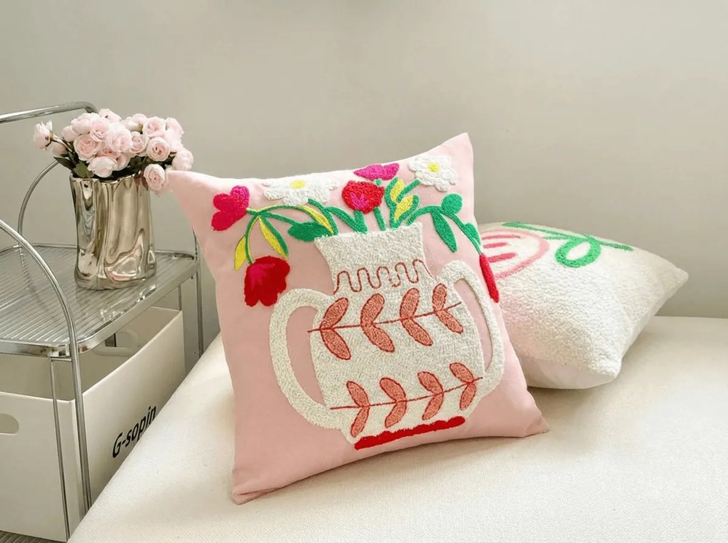 Fata de perna VASELLA 45x45 cm, roz