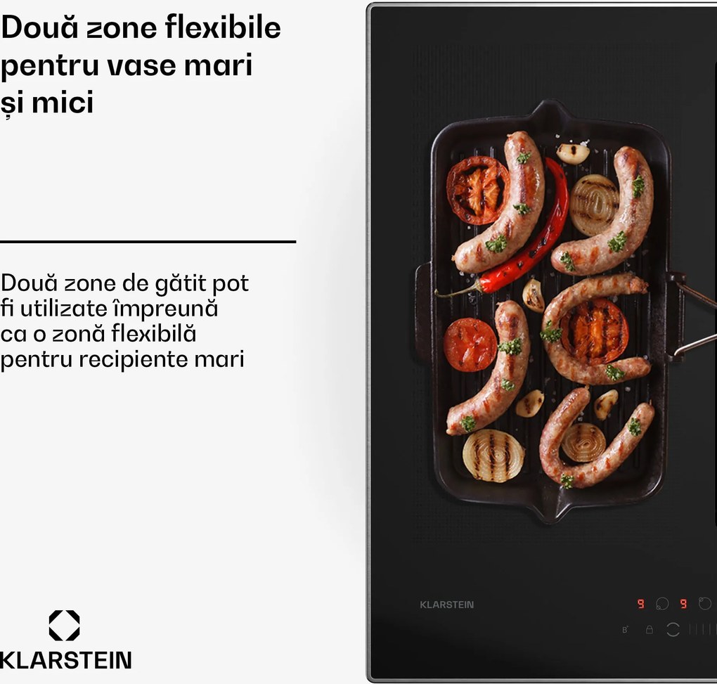Klarstein Chef-Fusion Prime Down Air System, 2 în 1, plită cu inducție + hotă, puternică