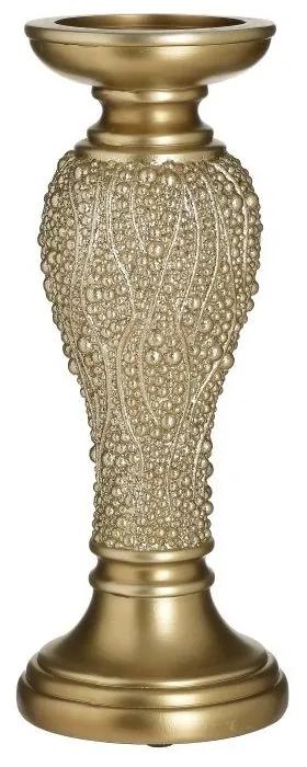 Suport lumanare din rasina Golden Champagne 12 cm x 31 cm