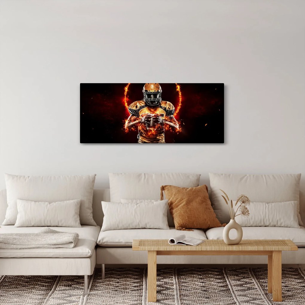 Tablou - Jucător de fotbal american (120x50 cm)