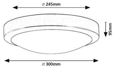 Rabalux 75008 - Plafonieră de baie KLEMENTINE 2xE27/40W/230V IP44
