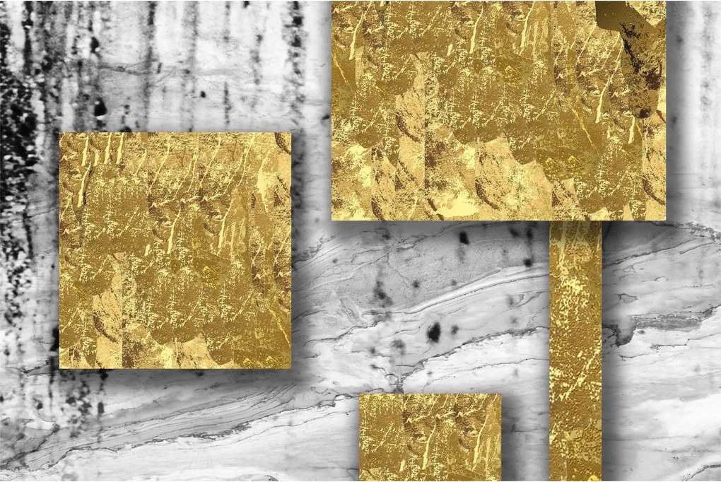 Tablou - Pătrate de aur N⁰3 (90x60 cm)