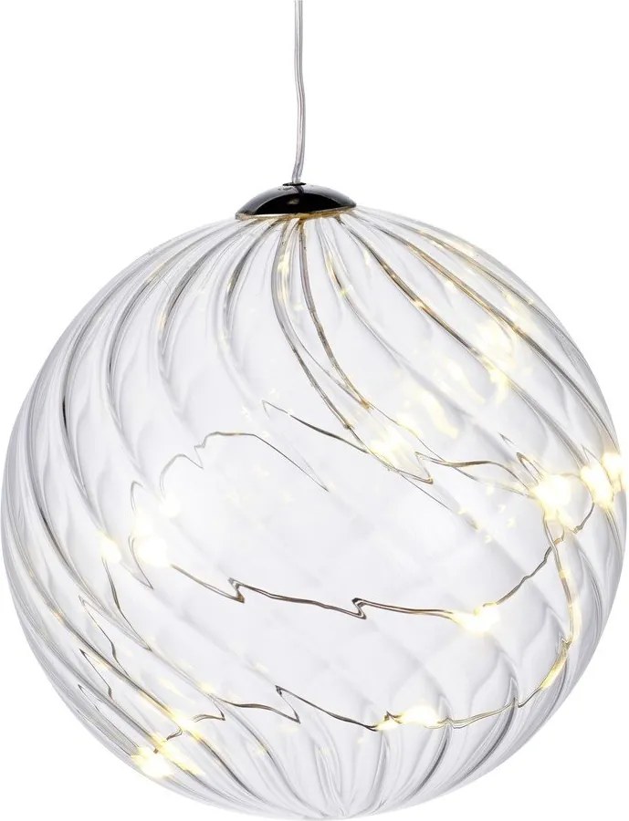 Decorațiune cu lumină LED Sirius Wave Ball, Ø 10 cm