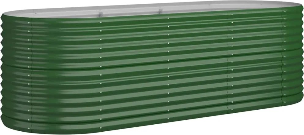 vidaXL Strat înălțat grădină 224x80x68 cm oțel galvanizat