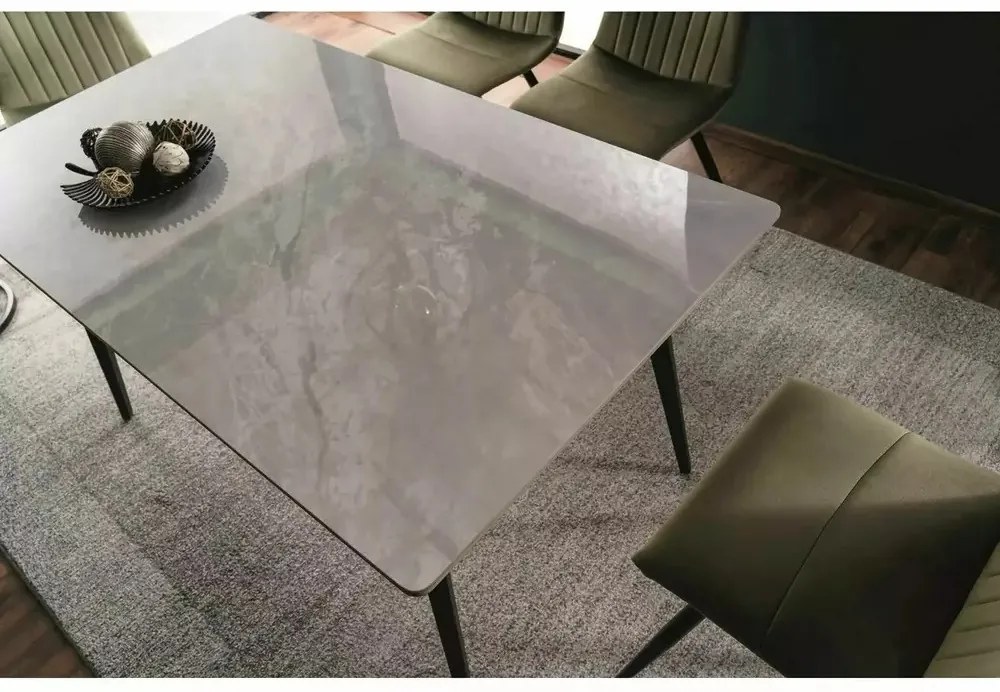 Masa Ivy gri/negru L140xl80 cm