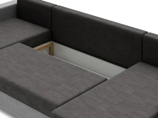 Canapea extensibilă cu sp. depozitare Jasmine U (Lux 06 + Lux 05). 1059611