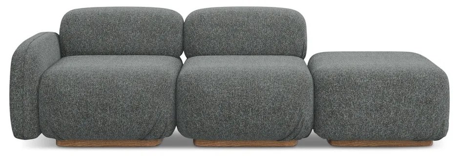 Șezlong modular gri (cu colț pe partea stângă) Ailani – Makamii