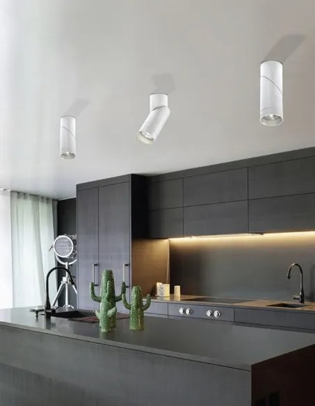Spot LED modern directionabil aplicat tavan/plafon Santos alb