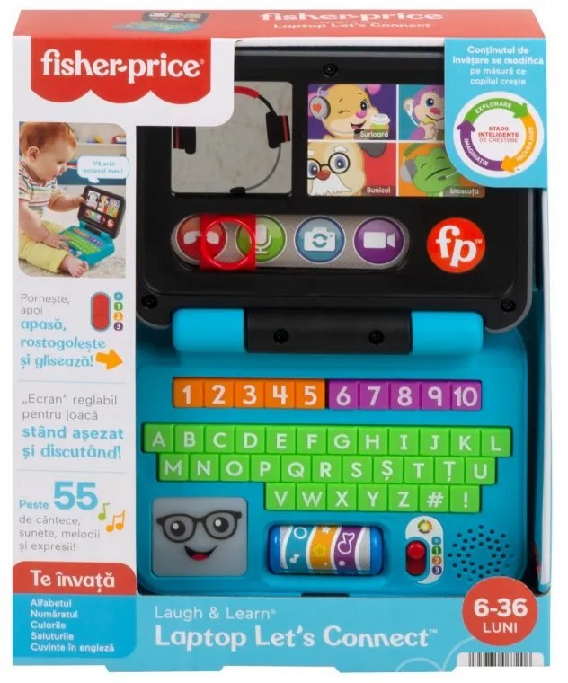 FISHER PRICE LAUGH&LEARN LAPTOP INTERACTIV IN LIMBA ROMANA