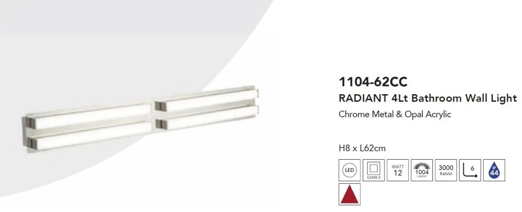 Aplica LED de perete pentru baie IP44 Radiant