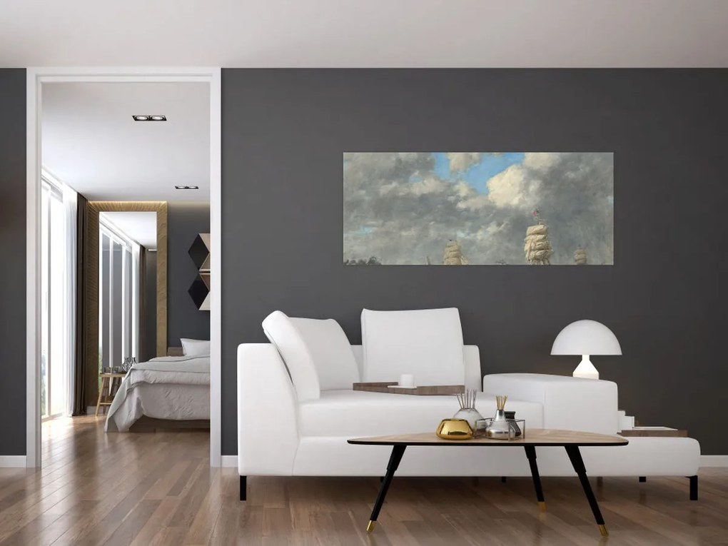 Tablou - Eugène Boudin, Le Havre, reproducere (120x50 cm)