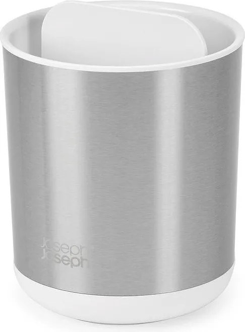 Suport pentru periuța de dinți argintiu din oțel inoxidabil Duo Steel – Joseph Joseph