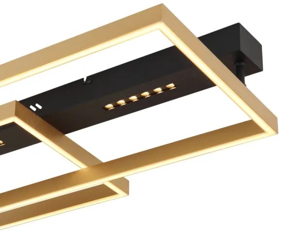 Globo 48461-54 - Plafonieră LED LUFFY LED/54W/230V negru/auriu