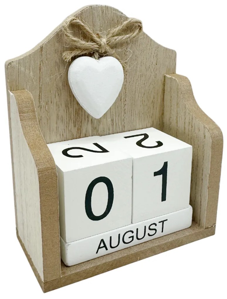 Calendar perpetuu de birou EPOQUE, Alb, 10x12.5cm