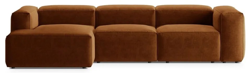 Colțar cărămiziu (cu colț pe partea stângă/cu șezlong) Bergamo – Cosmopolitan Design