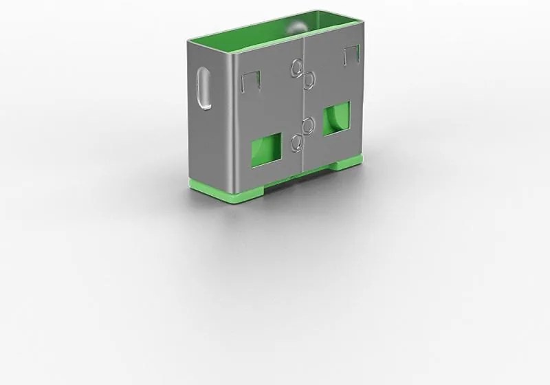Lindy 10 USB Port Locks GREEN no Key
