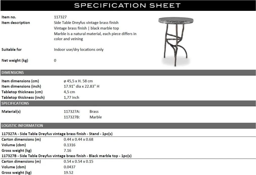 Masuta laterala design LUX Dreyfus