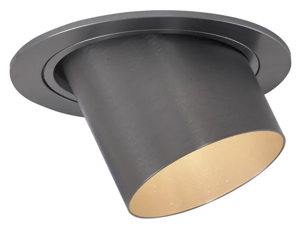 Set de 6 spoturi încastrate moderne Gunmetal GU10 50mm Rotunde Orientabile - Installa