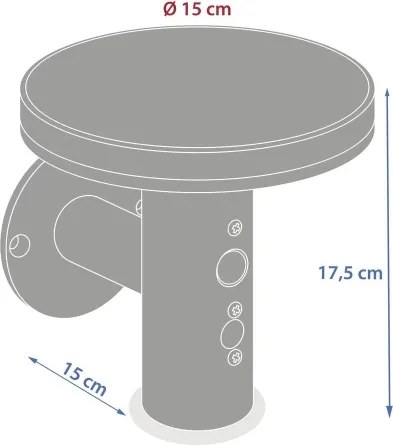 Hesperide - Lampă solară de perete cu LED DETEKT LED/3,7V 2600 mAh IP65