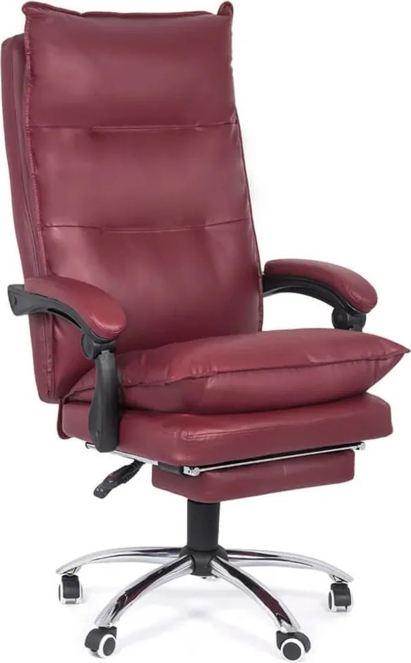 Scaun directorial cu suport de picioare si recliner OFF 419 visiniu
