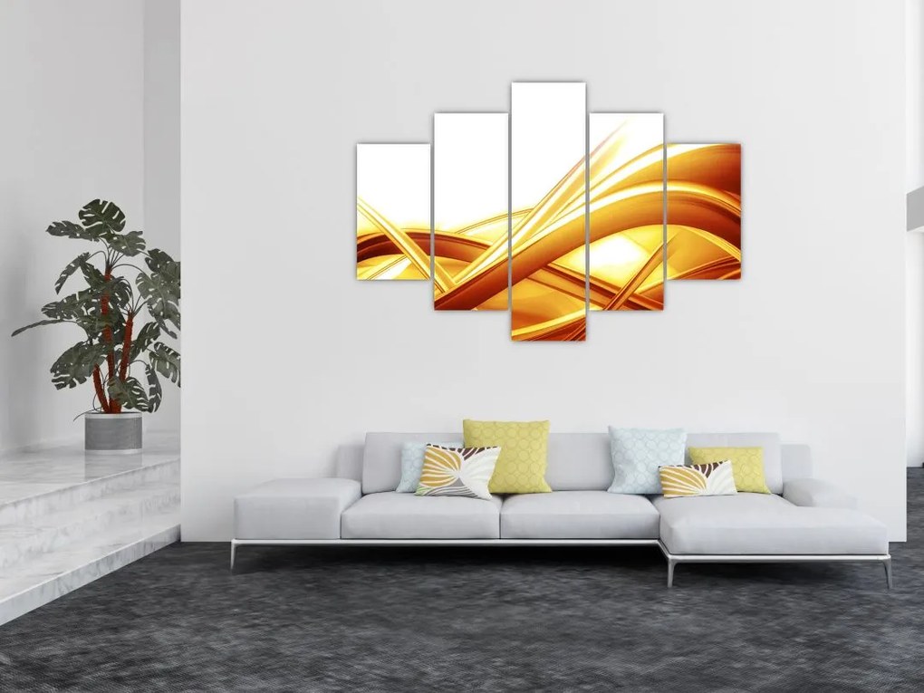 Tablou - Abstrac galben (150x105 cm)