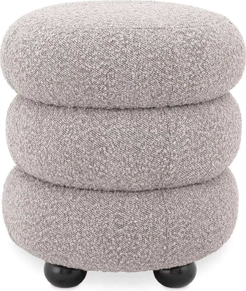 Taburete elegant design LUX Tulum, Boucle grey
