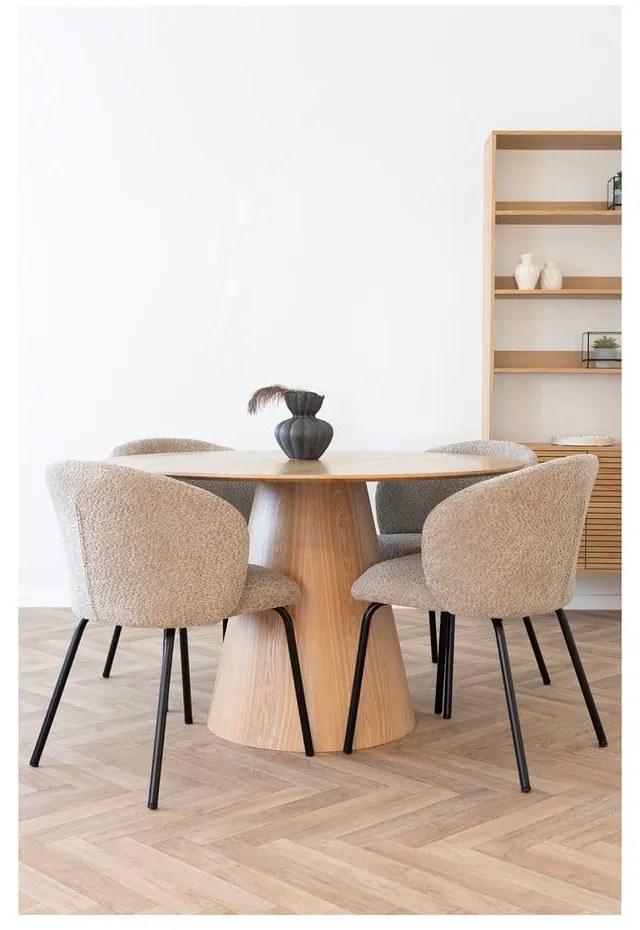 Masă de dining rotundă cu blat cu aspect de lemn de frasin ø 120 cm Bolton – House Nordic