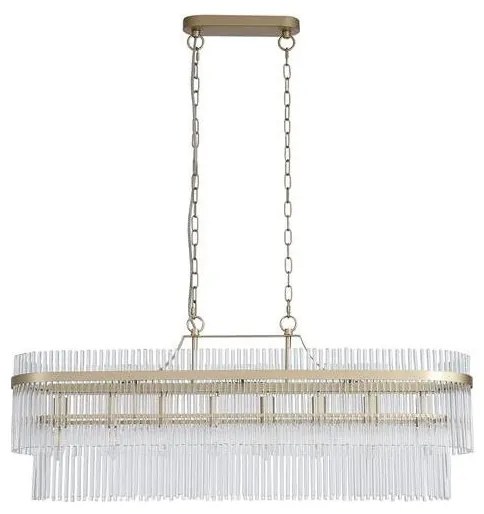 Searchlight 11400-8GO - Candelabru suspendat LARA pe lanț, 8xE27/60W/230V