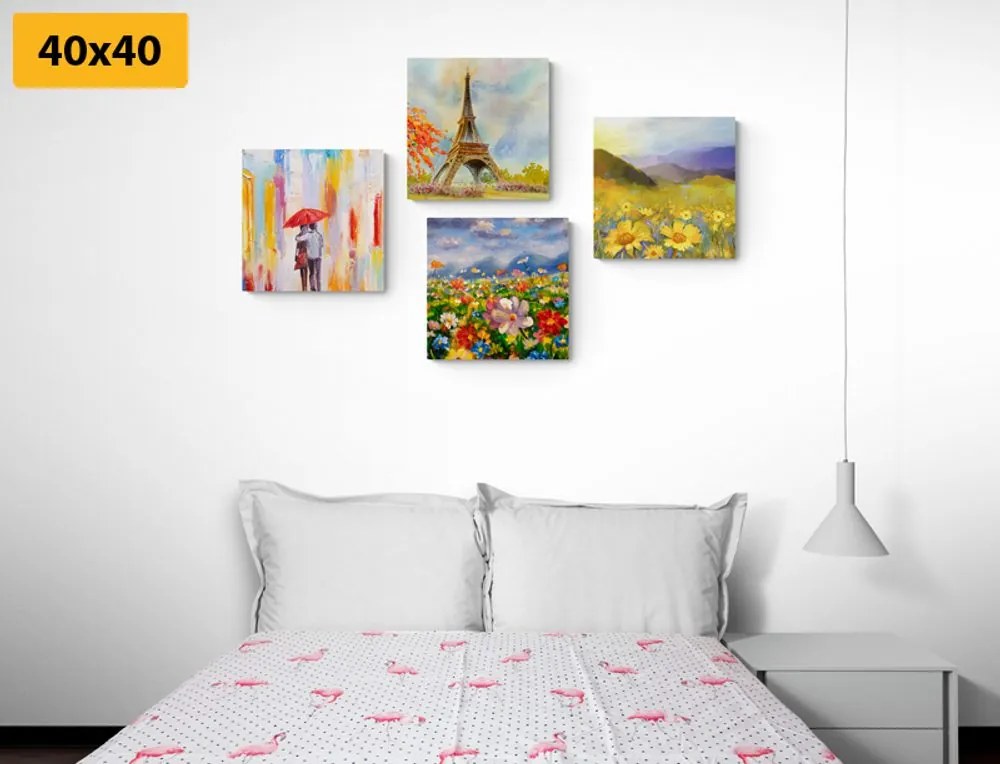 Set tablouri plimbare romantică