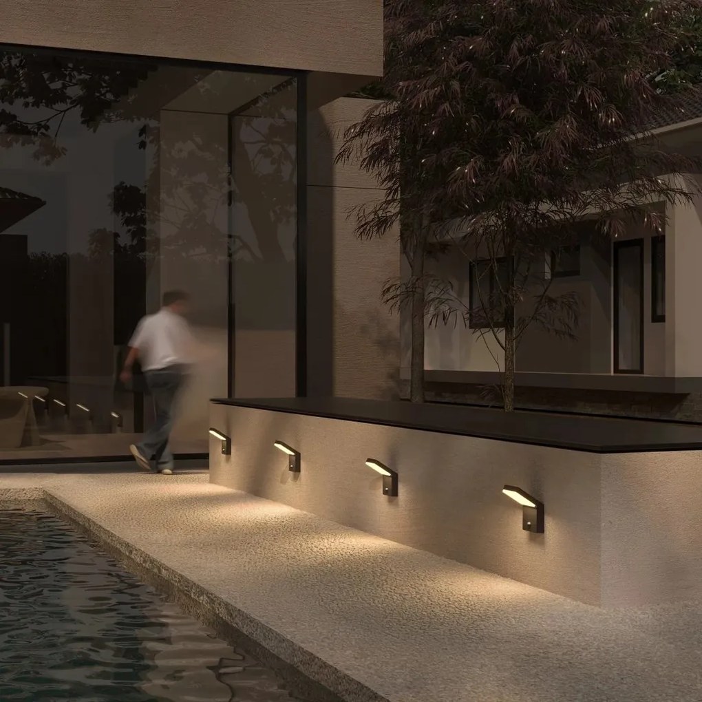 Aplica de perete exterior IP65 LED cu senzor de miscare Fiss