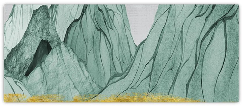 Tablou - Munții Smarald N⁰1 (120x50 cm)