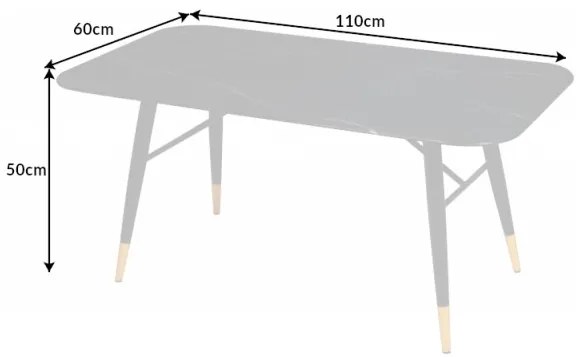 Neînvins Masa conferinta Paris 110 cm antracit aspect marmura