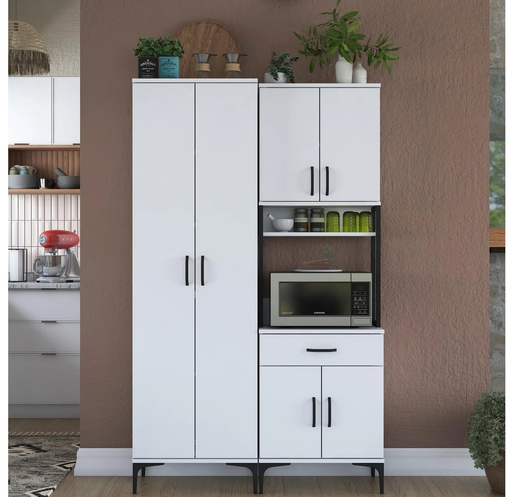 Set dulapuri bucătărie Jenaretta 20 (alb + negru). 1107092