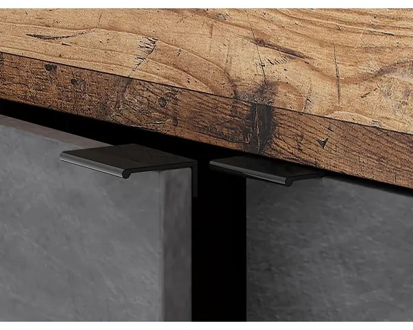 Comodă RUNEA, maro închis/antracit