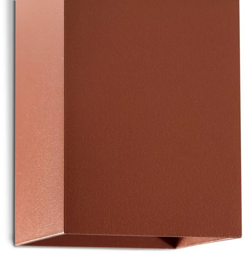 Aplica perete aluminiu maro teracota, 1xGU10, LUNE square