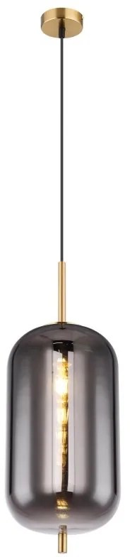 Pendul design modern Blacky I negru mat, alama 22cm