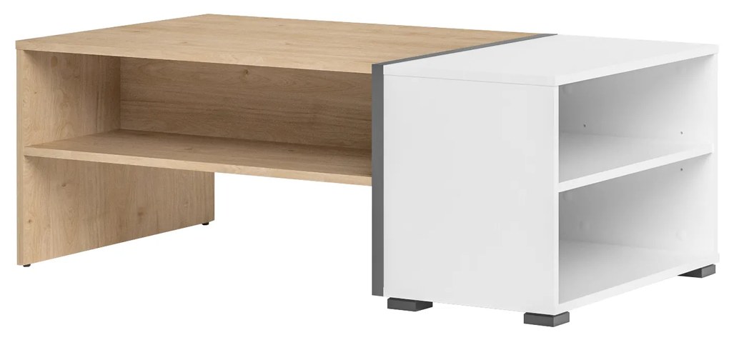 Măsuță de cafea Mussun 41 (Nuc american jackson + Alb mat + grafit mat). 1068202