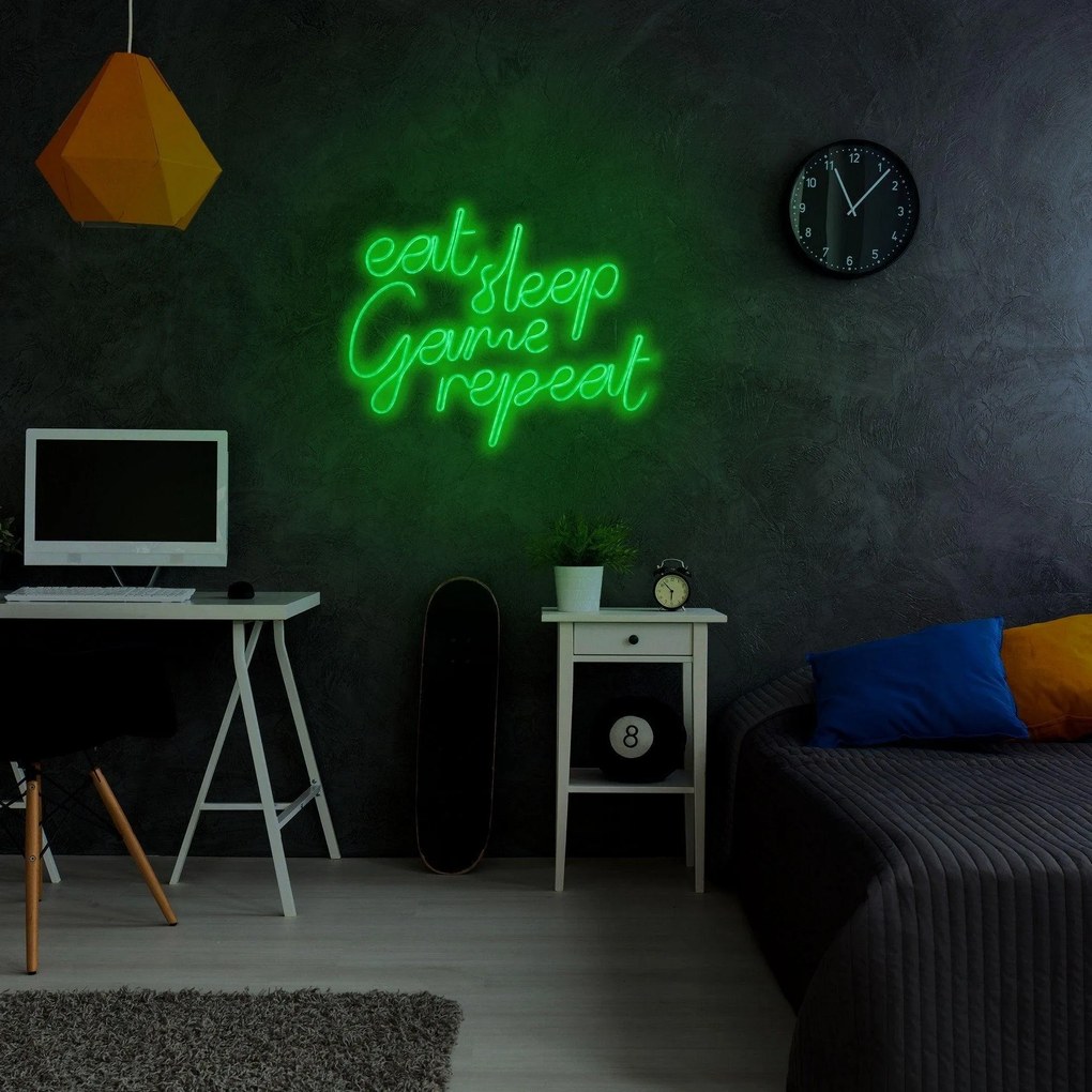 Aplica de Perete Neon eat sleep game repeat, 51 x 41 cm