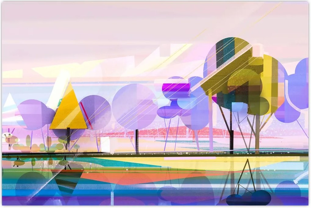 Tablou - Peisaj, abstracție (90x60 cm)