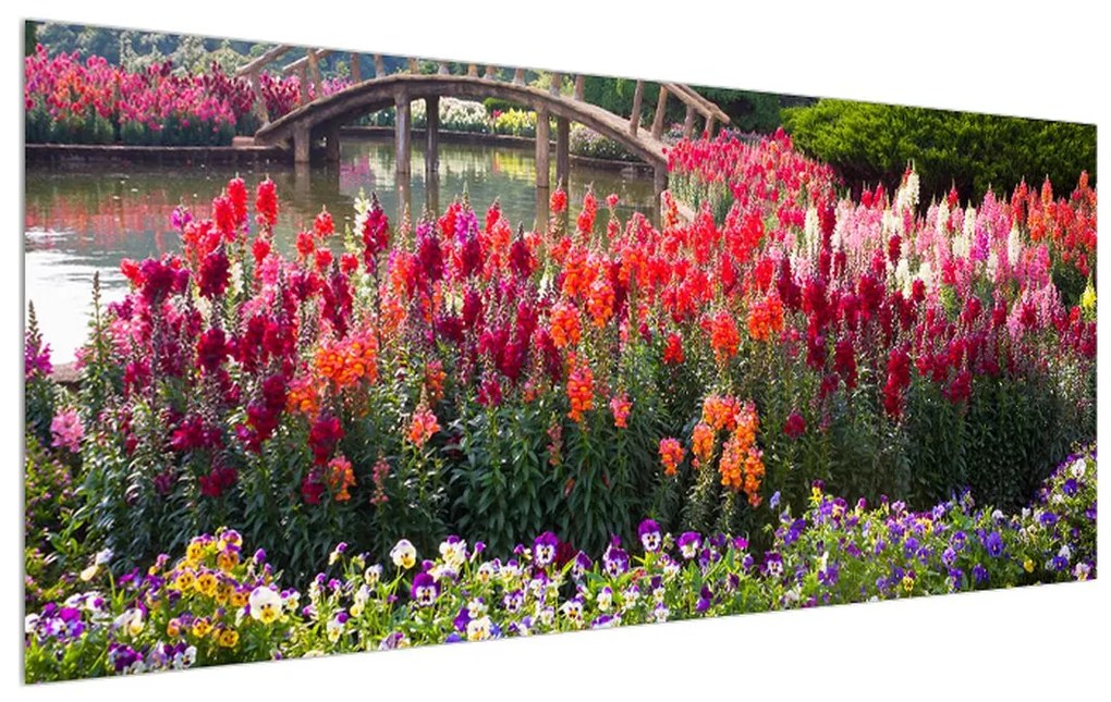 Tablou cu flori (120x50 cm), în 40 de alte dimensiuni noi
