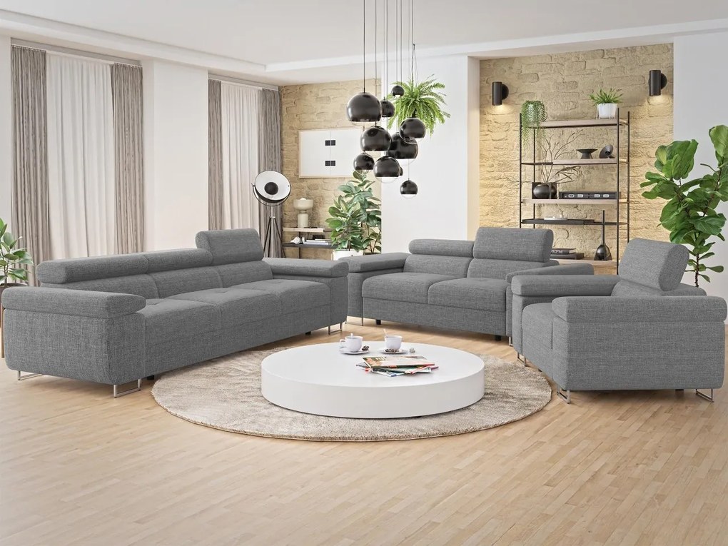 Set canapea fotoliu 3+2+1 Terazuro 3+2+1 (Gri deschis) . Promo -17%. 1105853