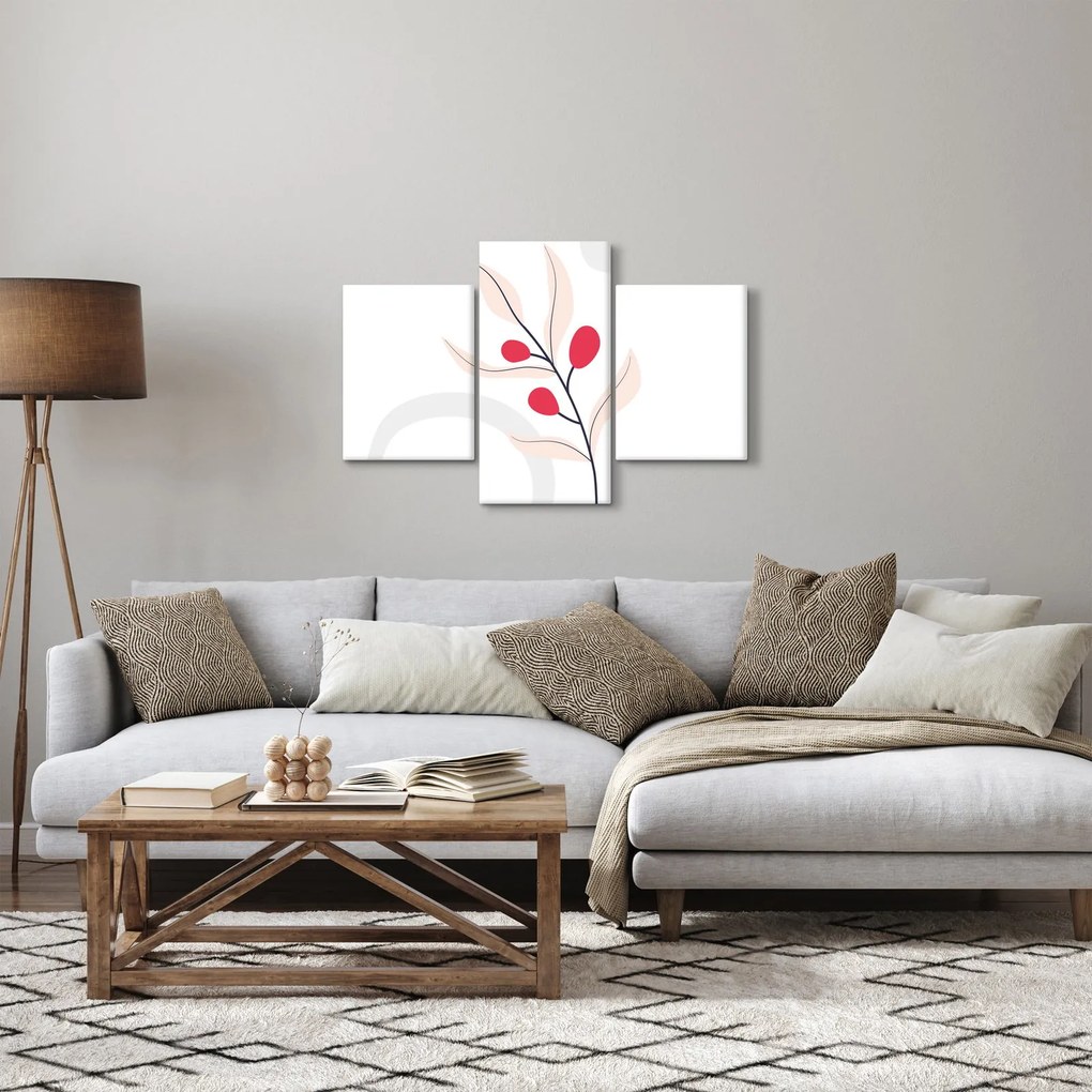 Tablou - Abstracție florală roz N⁰3 (90x60 cm)