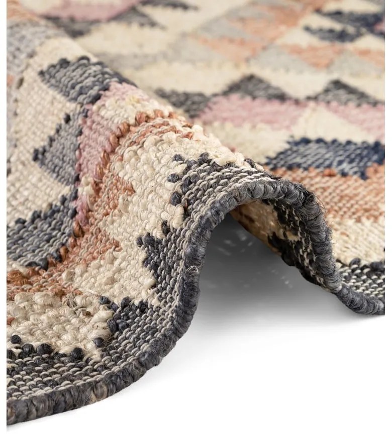 Covor gri țesut manual din iută 120x170 cm Roya Parsa – Elle Decoration