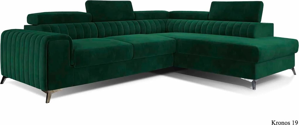 Colțar lemn masiv Extensibil Lisbon 275x205cm Ladă Depozitare Personalizabil - Monolith 04, Dreapta