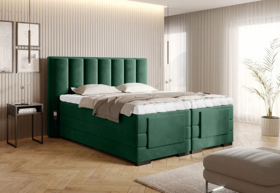 Pat electric ajustabil, 180x200 cm, Veros 183, Eltap (Culoare: Verde - Lukso 35)