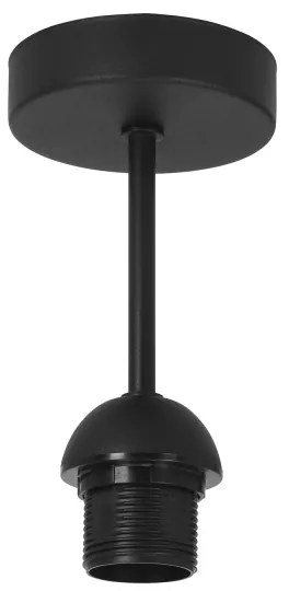 Lustră aplicată BORHO 1xE27/60W/230V Ø 40 cm negru/iută