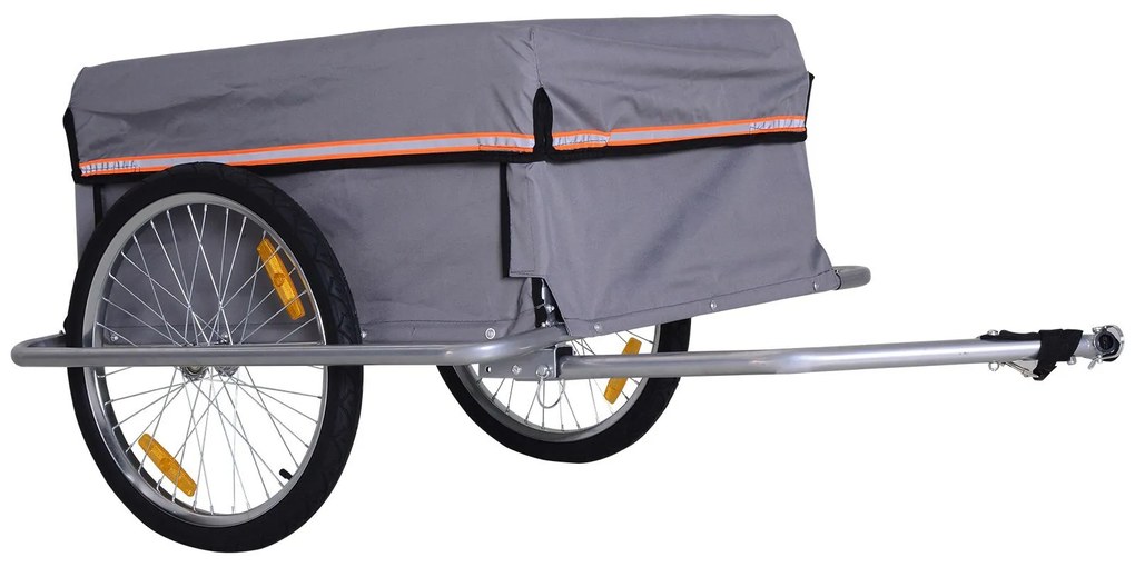 Remorcă pentru bicicletă pliabilă HOMCOM, cuplaj inclus, capacitate de încărcare de până la 40 kg | Aosom Romania