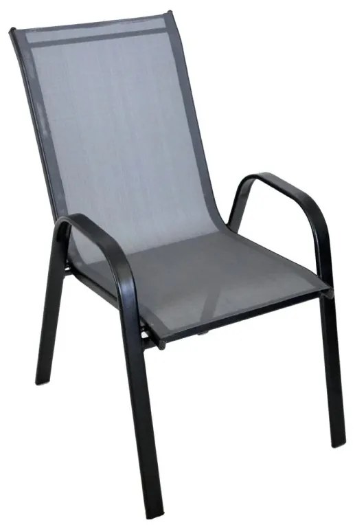 Set 2 bucati scaune de gradina TAVERNO gri/negru