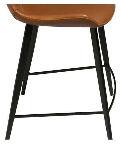 Scaun de bar din piele artificială DAN-FORM Denmark Hype, maro deschis